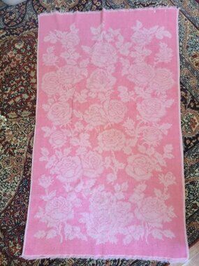 Vintage Cannon Pink Roses Small Towel